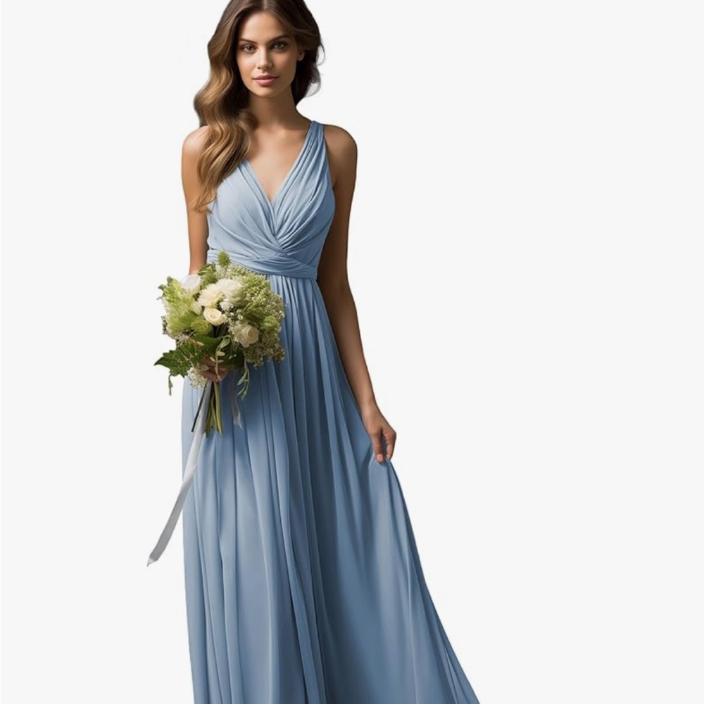 Chic Light Blue Maxi Dress